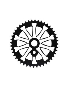 Steel Chainring 412 1/2 X 1/8 44t Black/White.